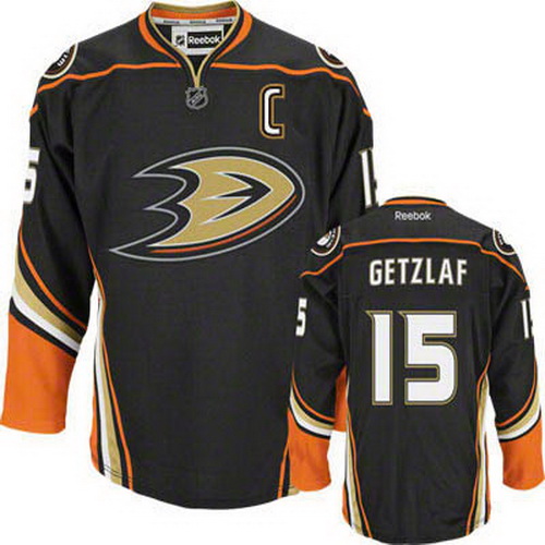 Hot Selling Anaheim Ducks 15 Ryan Getzlaf Black Third NHL Hockey Jersey Size Medium